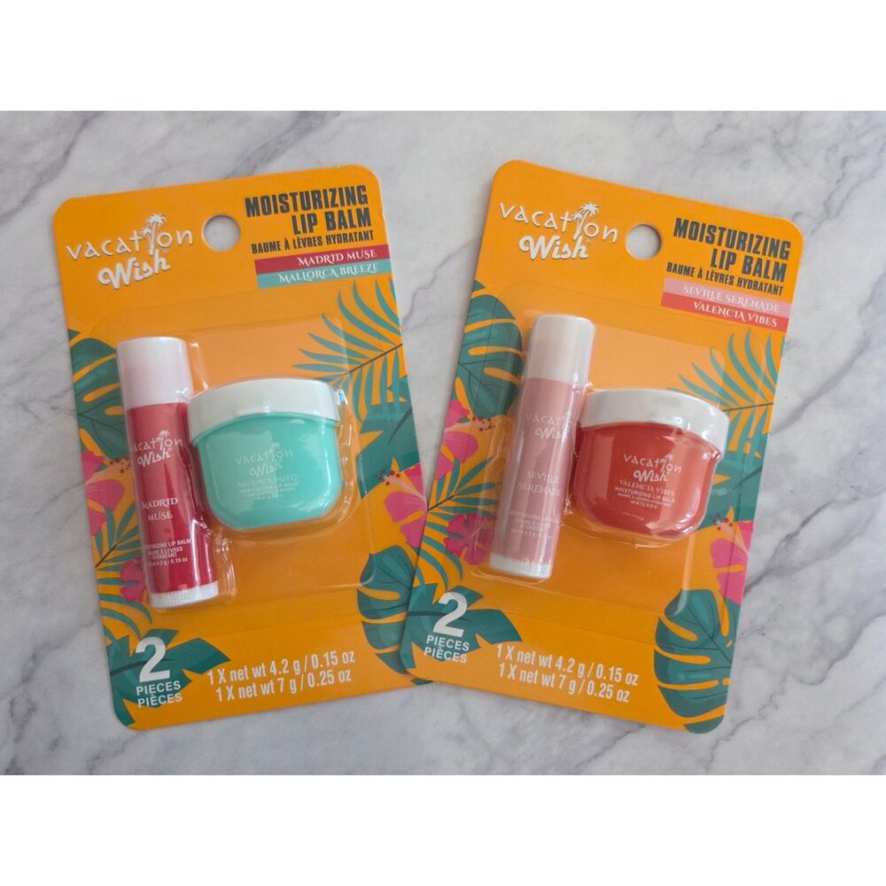 Vacation Wish Solo en Ibiza Lip Balm Duo Madrid Muse Mallorca Breeze 2pc